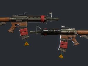 Stylized carbine 3D 모델