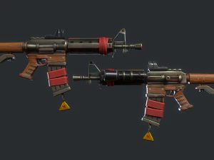 Carabina estilizada Modelo 3D