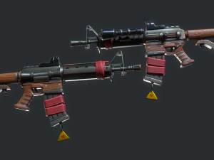 Carabina estilizada Modelo 3D