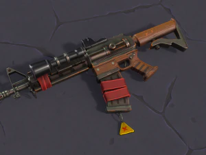 Carabina estilizada Modelo 3D