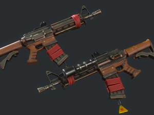 Carabina estilizada Modelo 3D