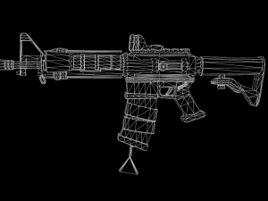 Carabina estilizada Modelo 3D