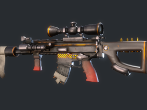 Stylized FN SCARL 3D Model