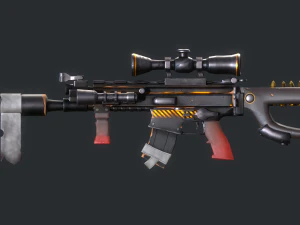 Stylized FN SCARL 3D Model