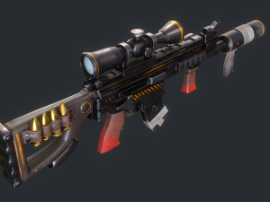 Stylized FN SCARL 3D Model