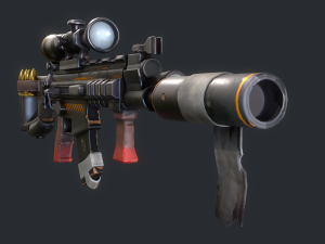 Stylized FN SCARL 3D Model