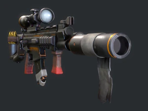 Stylized FN SCARL 3D Model