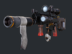 Stylized FN SCARL 3D Model