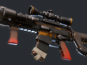 Stylized FN SCARL 3D Model