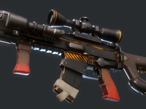 Stylized FN SCARL 3D Model