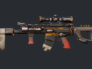 Stylized FN SCARL 3D Model