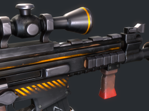 Stylized FN SCARL 3D Model