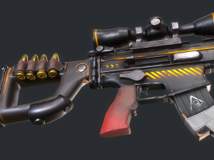 Stylized FN SCARL 3D Model