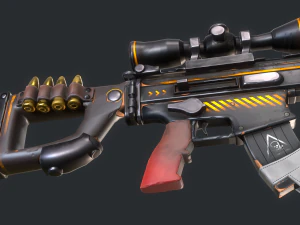 Stylized FN SCARL 3D Model