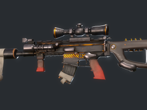 Stylized FN SCARL 3D Model