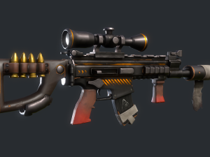 Stylized FN SCARL 3D Model