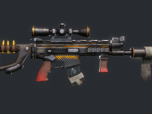 Stylized FN SCARL 3D Model