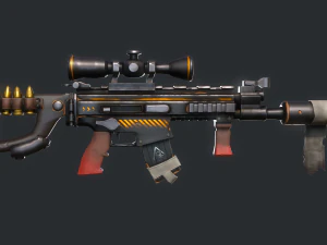 Stylized FN SCARL 3D Model