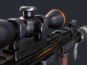 Stylized FN SCARL 3D Model