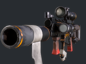 Stylized FN SCARL 3D Model