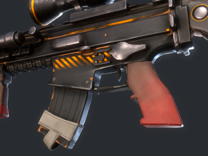 Stylized FN SCARL 3D Model