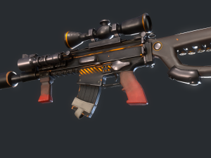 Stylized FN SCARL 3D Model