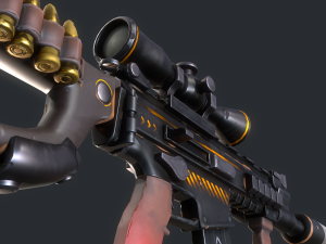 Stylized FN SCARL 3D Model