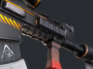 Stylized FN SCARL 3D Model