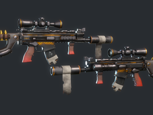 Stylized FN SCARL 3D Model