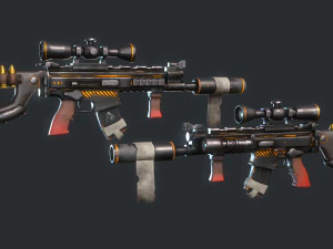 Stylized FN SCARL 3D Model