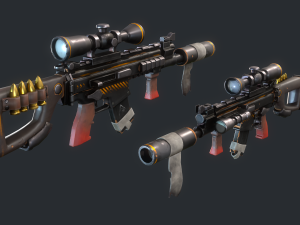 Stylized FN SCARL 3D Model