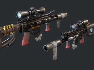 Stylized FN SCARL 3D Model