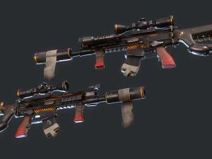 Stylized FN SCARL 3D Model