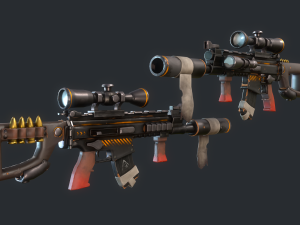 Stylized FN SCARL 3D Model