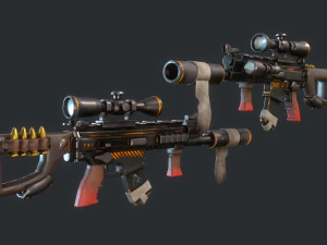 Stylized FN SCARL 3D Model