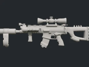 Stylized FN SCARL 3D Model