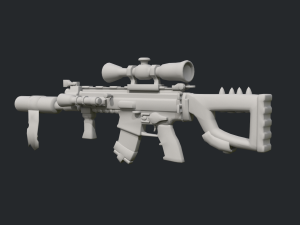 Stylized FN SCARL 3D Model