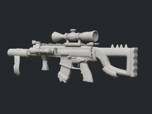 Stylized FN SCARL 3D Model