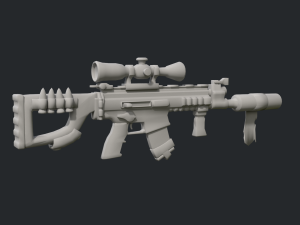 Stylized FN SCARL 3D Model