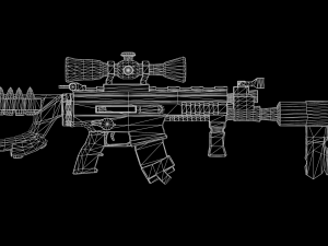 Stylized FN SCARL 3D Model