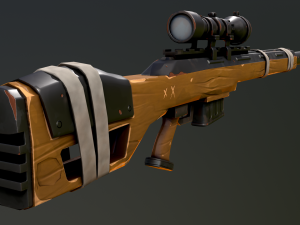 Warfare Magnum British Stylized Sniper 3D Model
