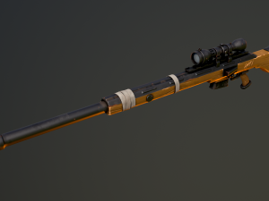 Warfare Magnum British Stylized Sniper 3D Model