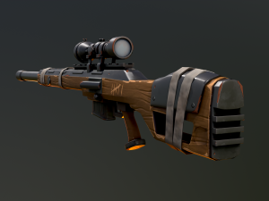 Warfare Magnum British Stylized Sniper 3D Model