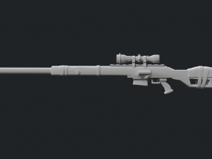 Warfare Magnum British Stylized Sniper 3D Model