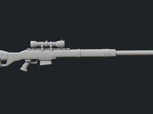 Warfare Magnum British Stylized Sniper 3D Model