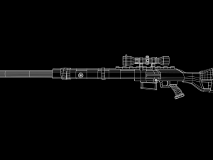 Warfare Magnum British Stylized Sniper 3D Model