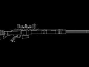 Warfare Magnum British Stylized Sniper 3D Model