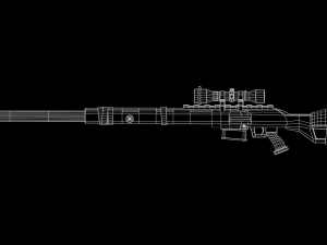 Warfare Magnum British Stylized Sniper 3D Model