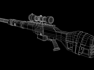 Warfare Magnum British Stylized Sniper 3D Model