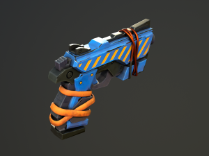 Stylized Hand painted Pistol 3D मॉडल